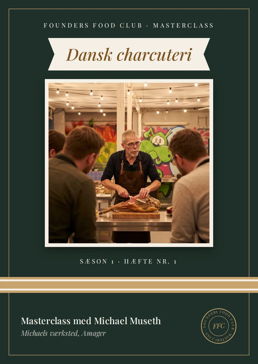 Forsiden af hæfte nr. 1, Dansk charcuteri