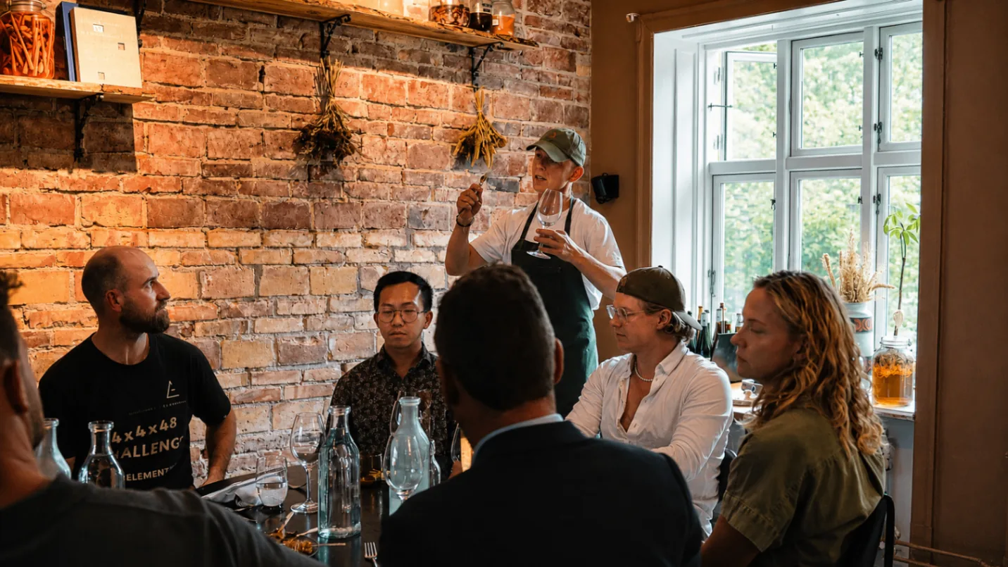 Casper Nielsen i køkkenet på Restaurant Grim